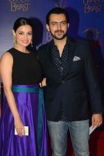 Dia Mirza, Sahil Sangha at Beauty and the Beast red carpet in Mumbai on 21st Oct 2015